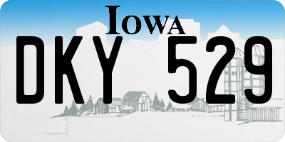 IA license plate DKY529