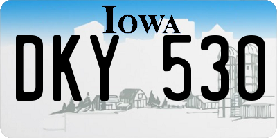 IA license plate DKY530