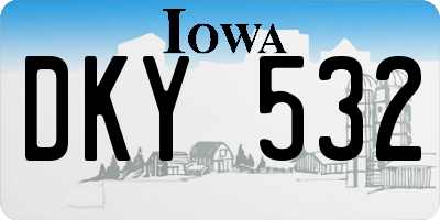 IA license plate DKY532