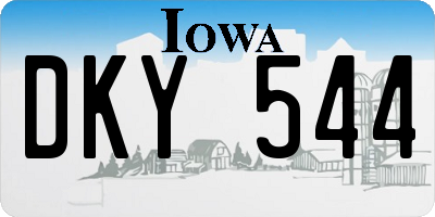 IA license plate DKY544