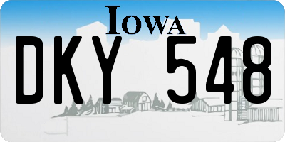 IA license plate DKY548
