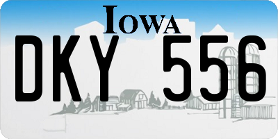 IA license plate DKY556