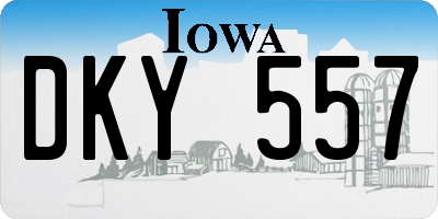IA license plate DKY557
