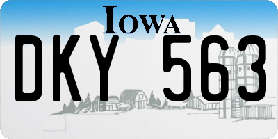 IA license plate DKY563