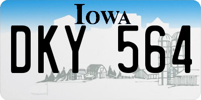 IA license plate DKY564
