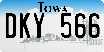 IA license plate DKY566
