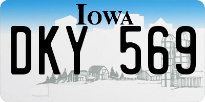 IA license plate DKY569
