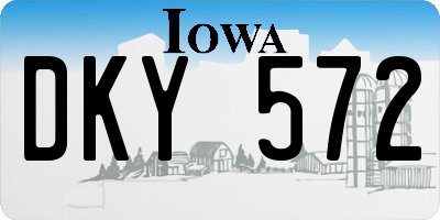 IA license plate DKY572