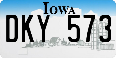 IA license plate DKY573