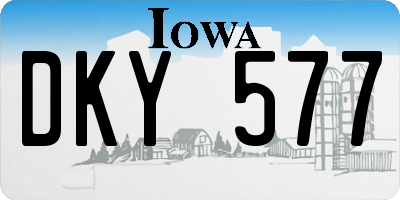 IA license plate DKY577