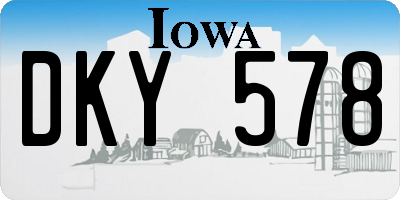 IA license plate DKY578