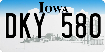 IA license plate DKY580