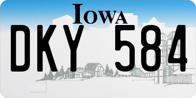 IA license plate DKY584