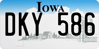 IA license plate DKY586