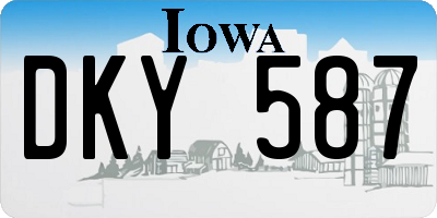 IA license plate DKY587