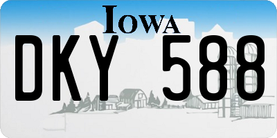 IA license plate DKY588