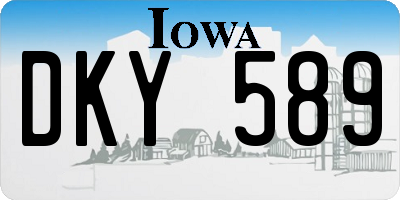 IA license plate DKY589
