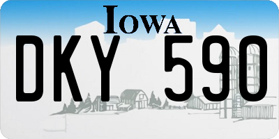 IA license plate DKY590