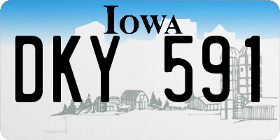 IA license plate DKY591