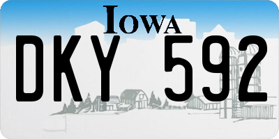IA license plate DKY592