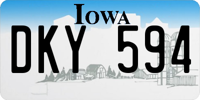 IA license plate DKY594