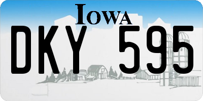 IA license plate DKY595