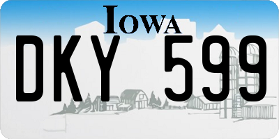 IA license plate DKY599