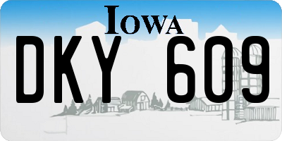 IA license plate DKY609