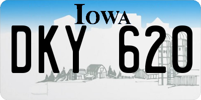 IA license plate DKY620