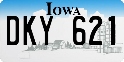 IA license plate DKY621