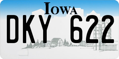 IA license plate DKY622