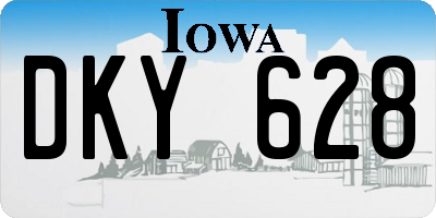 IA license plate DKY628