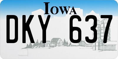 IA license plate DKY637