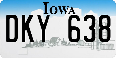 IA license plate DKY638