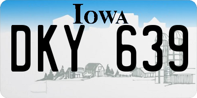 IA license plate DKY639
