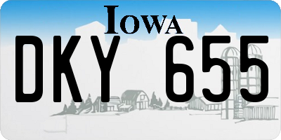 IA license plate DKY655