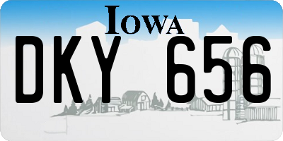 IA license plate DKY656