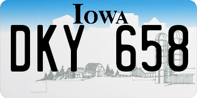 IA license plate DKY658