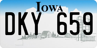 IA license plate DKY659