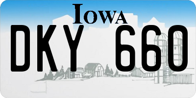 IA license plate DKY660