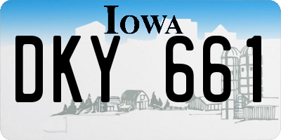 IA license plate DKY661