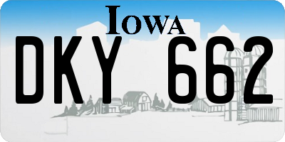 IA license plate DKY662