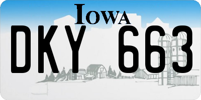IA license plate DKY663