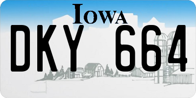 IA license plate DKY664
