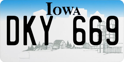 IA license plate DKY669