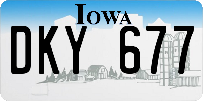 IA license plate DKY677