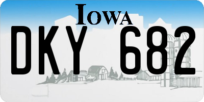 IA license plate DKY682