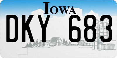 IA license plate DKY683