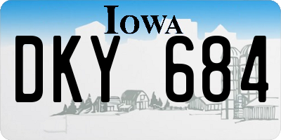 IA license plate DKY684