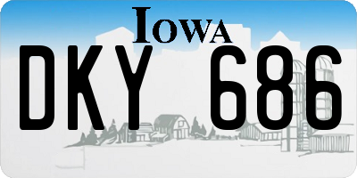 IA license plate DKY686